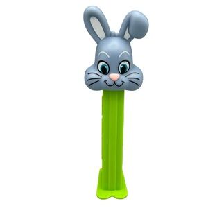 PEZ Bunny Rabbit Candy Dispenser 2013 Gray Green